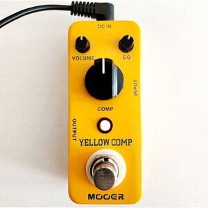 Mooer Yellow Comp Compressor Sustainer Mini Guitar Pedal FX Effects Tested ELEC